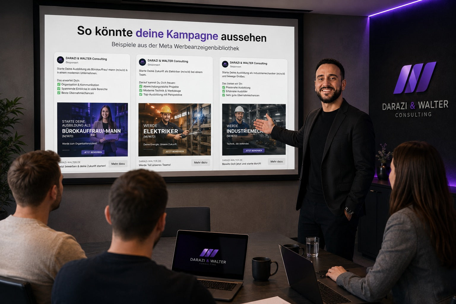 Präsentation von Recruiting Kampagnenbeispielen